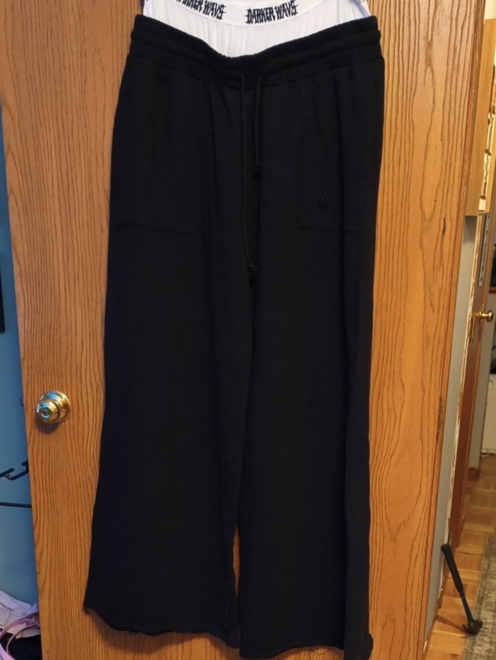 Dolls Kill Black Wide Leg Pants
